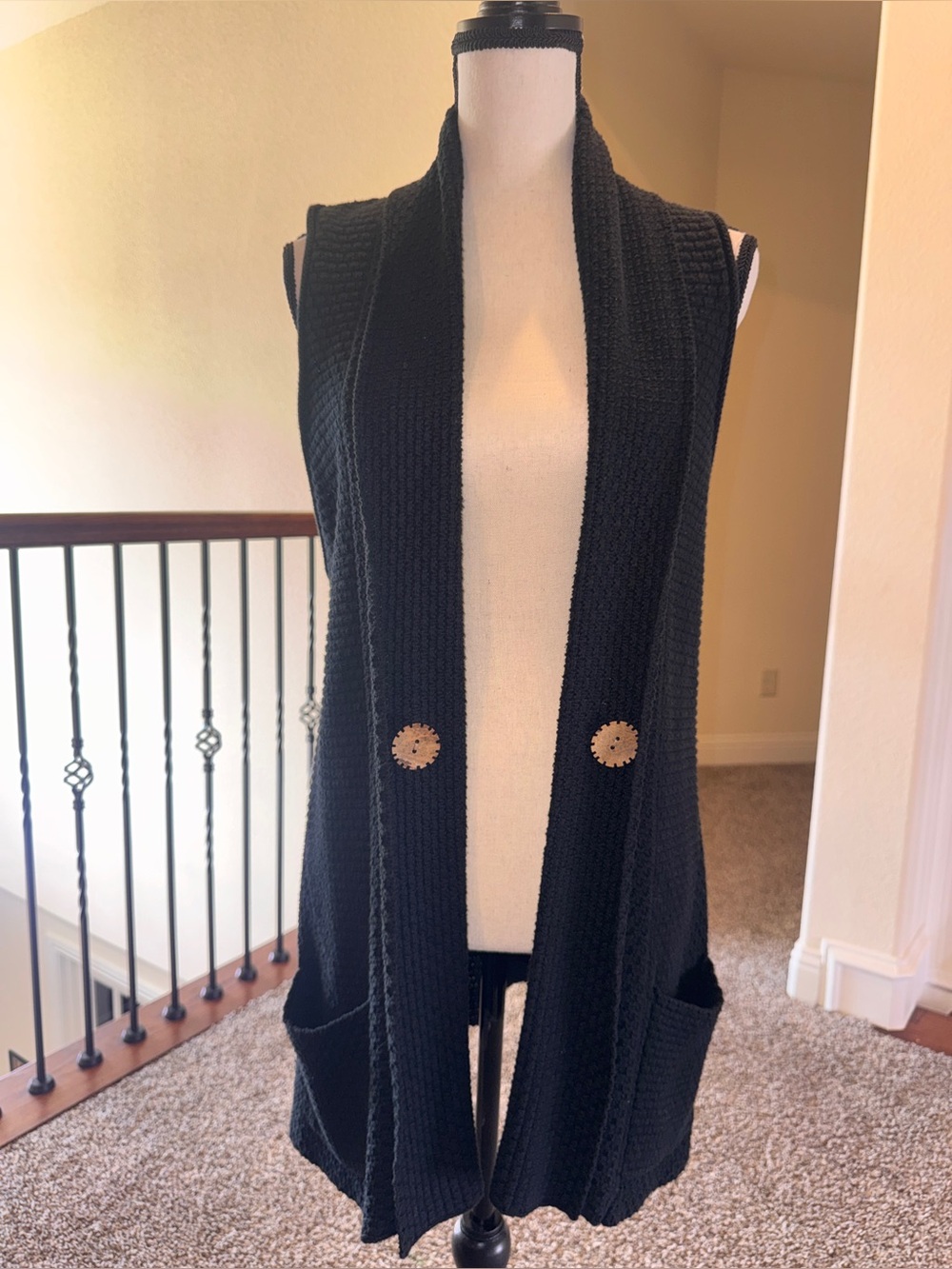 100% Cotton Pure Handknit “Bella” Sweater Vest by Habitat, size S